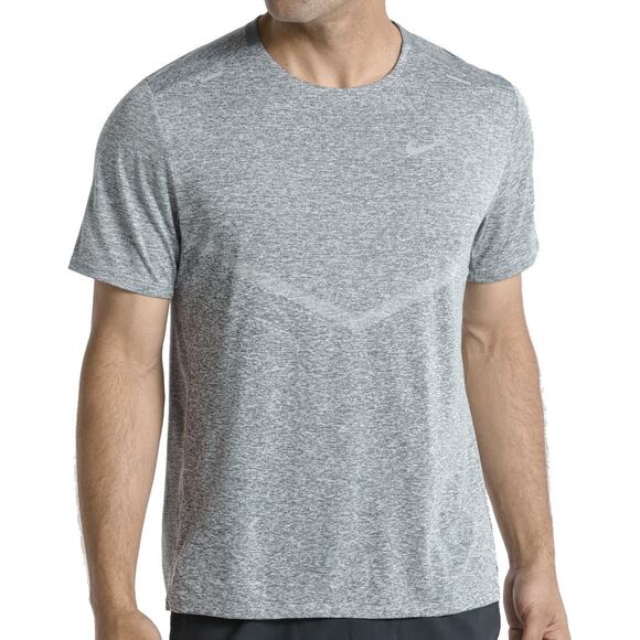 Nike Men's Small Gray Dri-FIT Rise 365 Short-Sleeve Running Top Active N3-19 - Picture 1 of 7